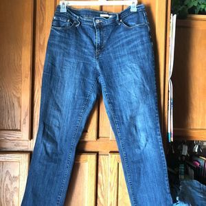 🔴Levi’s 505 Women’s Straight Leg Jeans Size 31 Stretch Blue